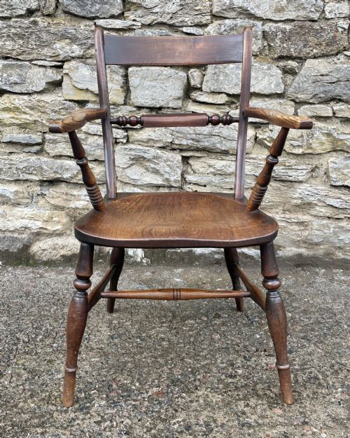 fig 2. Antique Bar Back Windsor Carver Chair