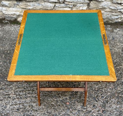 fig 2. Antique Oak Folding Card Table