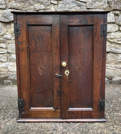 Antique 18th Century Oak Spice Cupboard
