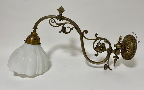 fig 1. Antique Milk Glass Wall Light