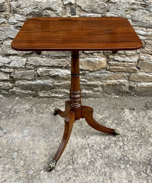Antique Regency Rosewood Tilt Top Wine Table