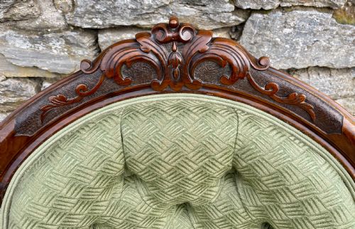 fig 1. Victorian Button Back Upholstered Nursing Chair
