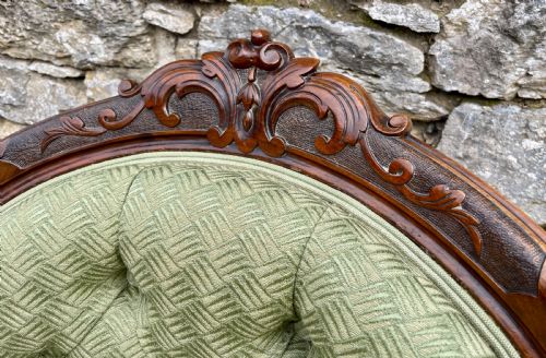 fig 2. Victorian Button Back Upholstered Nursing Chair