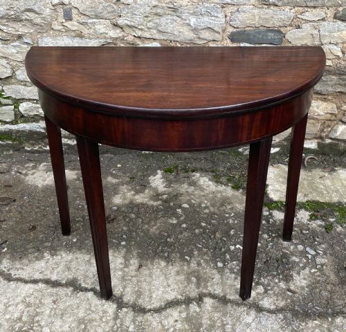Georgian Mahogany Demi Lune Tea Table