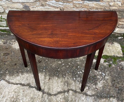 fig 1. Georgian Mahogany Demi Lune Tea Table