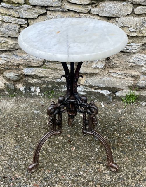 Victorian Cast Iron and Marble Table