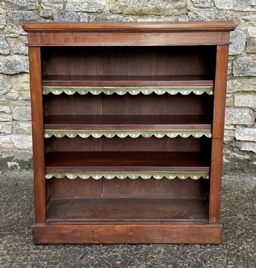 Antique Victorian Mahogany Open Bookcase