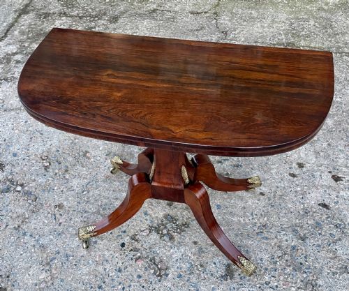 Regency Rosewood Fold Over Tea Table