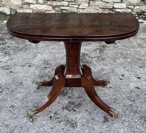 fig 1. Regency Rosewood Fold Over Tea Table