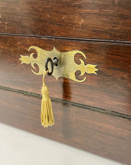 fig 2. Victorian Brass Bound Rosewood Writing Slope