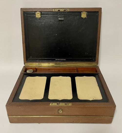 Antique Victorian Leather Writing Box