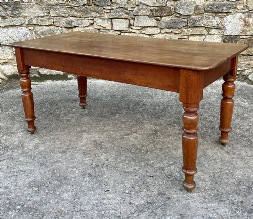Large Victorian Mahogany Farmhouse Style Dining Table