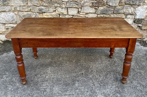 fig 1. Large Victorian Mahogany Farmhouse Style Dining Table