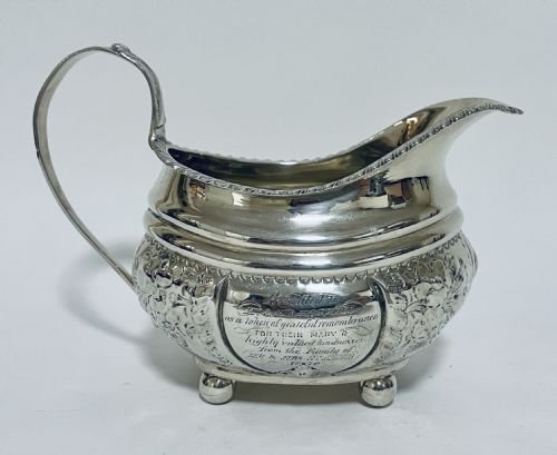 Georgian Solid Sterling Silver Cream Jug