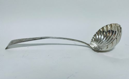Large Georgian Solid Silver Ladle