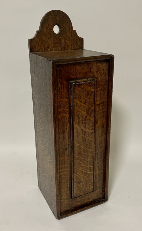 Antique Georgian Oak Candle Box