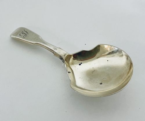 Antique Georgian Solid Sterling Silver Tea Caddy Spoon