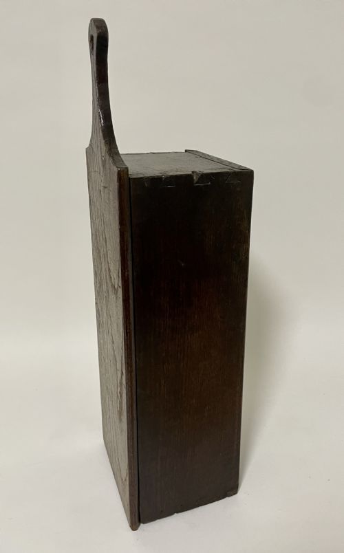 fig 1. Antique Georgian Oak Sliding Candle Box