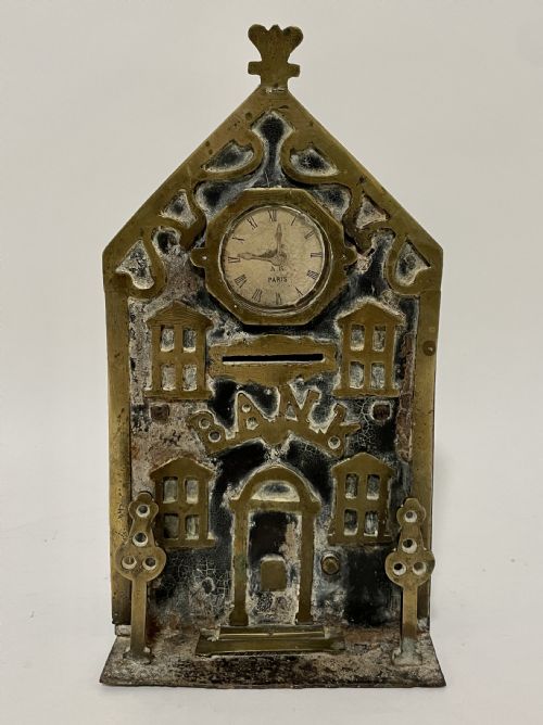 Antique Victorian Brass Money Box Bank