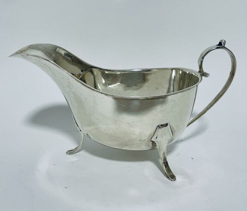 Antique Solid Sterling Silver Sauce Boat