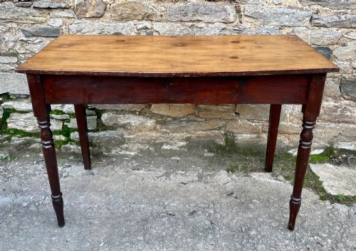 Antique Pine Bow Front Side Table