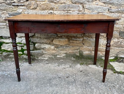 fig 1. Antique Pine Bow Front Side Table