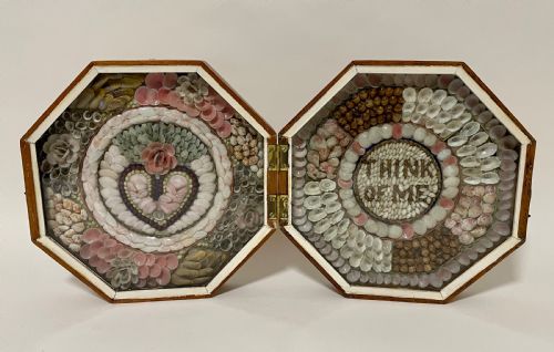 Antique Victorian Shellwork Sailors Valentine