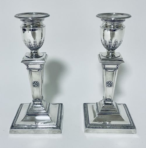 Pair of Victorian Silver Candlesticks