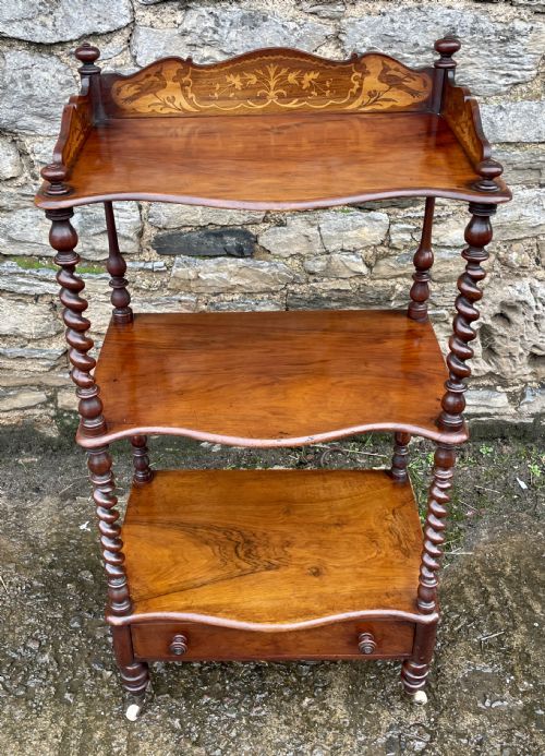 fig 2. Victorian Walnut Inlaid Whatnot