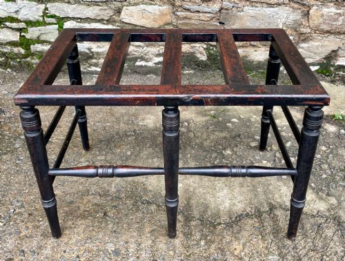 Antique Edwardian Ebonised Luggage Rack Stand