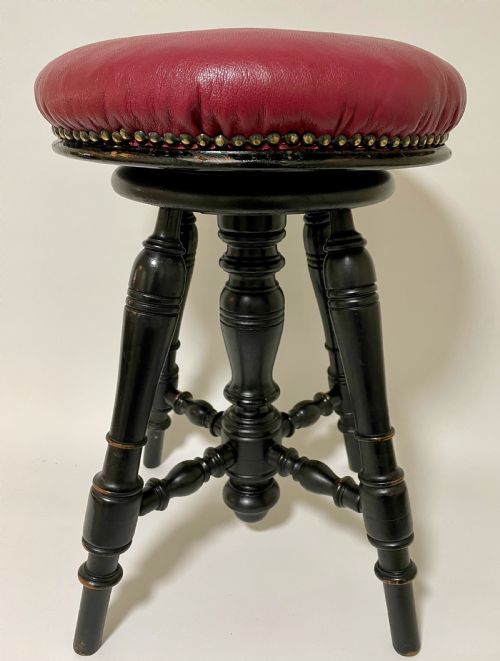 Victorian Ebonised Adjustable Revolving Piano Stool