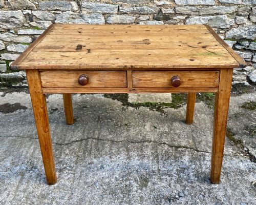 Antique Two Drawer Pine Table