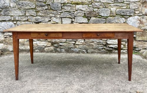 fig 1. Large Antique French Farmhouse Dining Table