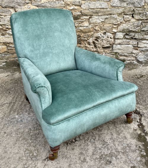 Antique Victorian Howard Style Deep Armchair