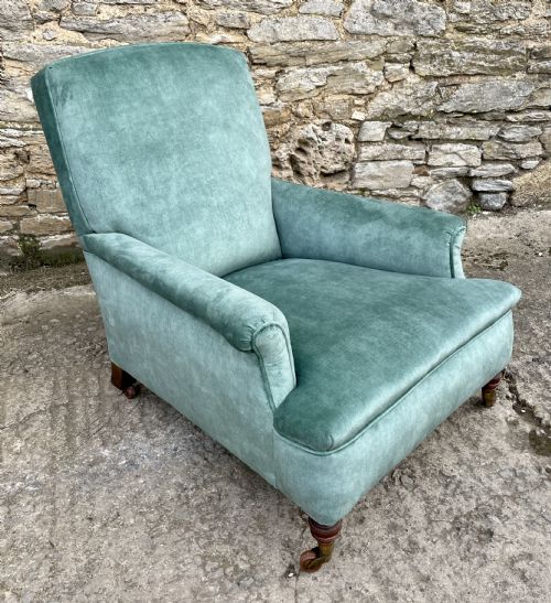 fig 1. Antique Victorian Howard Style Deep Armchair