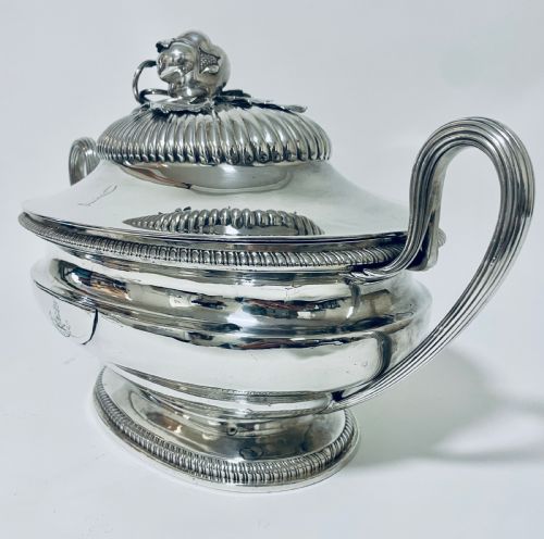 fig 1. Antique 18th Century Georgian Solid Sterling Silver Tureen