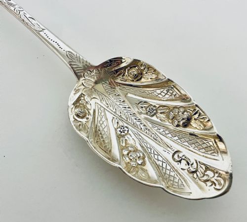 fig 2. Antique Irish Solid Silver Berry Spoon