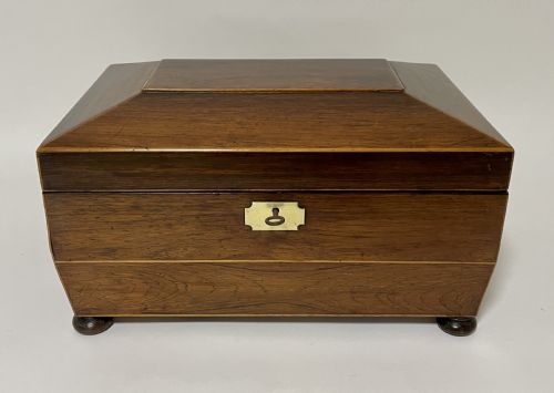 fig 1. Antique Regency Rosewood Fitted Jewellery Box