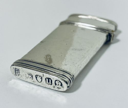 fig 1. 18th Century Georgian Fleam Bloodletting Kit in Silver Case