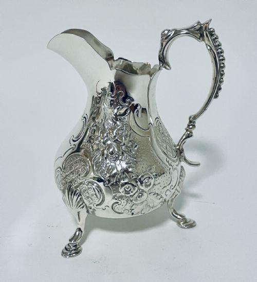 Antique Victorian Solid Silver Cream Jug