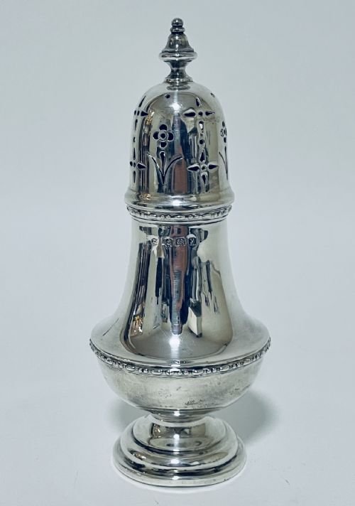 Antique Solid Silver Sugar Shaker Caster