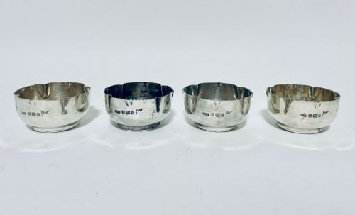 fig 1. Set of 4 Antique Victorian Solid Silver Salts