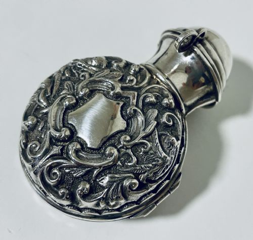 Antique Silver Cased Glass Scent Bottle