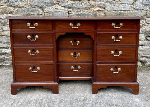 Antique Georgian Mahogany Kneehole Dressing Table