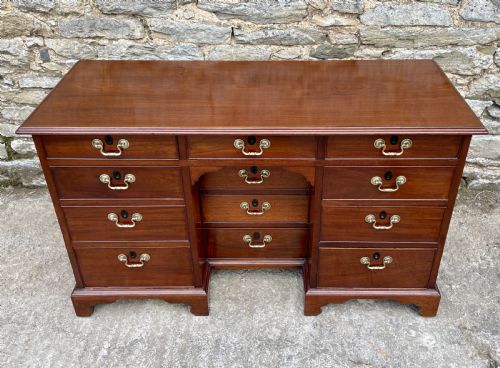 fig 1. Antique Georgian Mahogany Kneehole Dressing Table