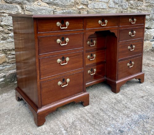 fig 2. Antique Georgian Mahogany Kneehole Dressing Table