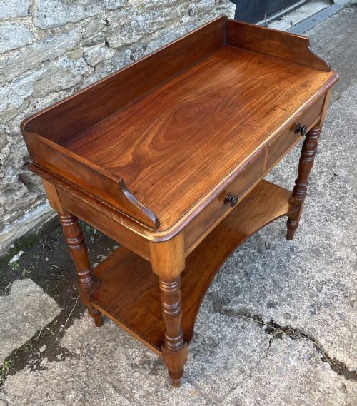 fig 1. Antique Victorian Mahogany Washstand Table