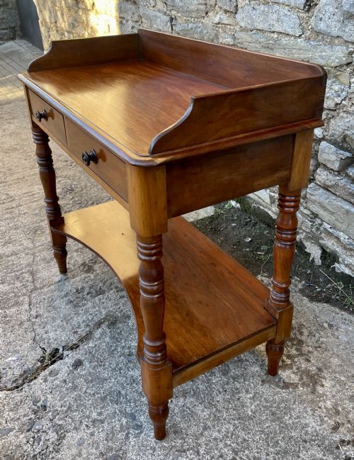 fig 2. Antique Victorian Mahogany Washstand Table