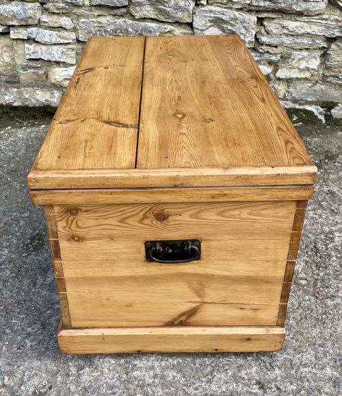fig 2. Large Antique Pine Blanket Box