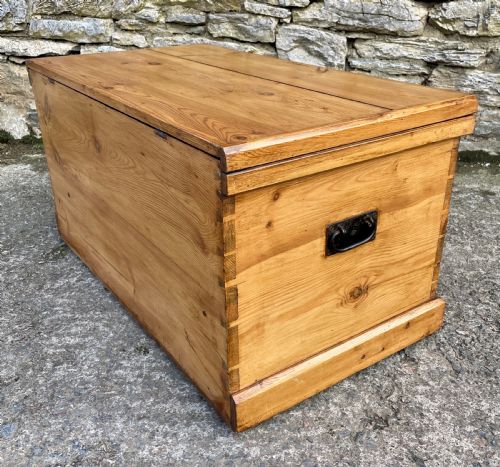 fig 3. Large Antique Pine Blanket Box